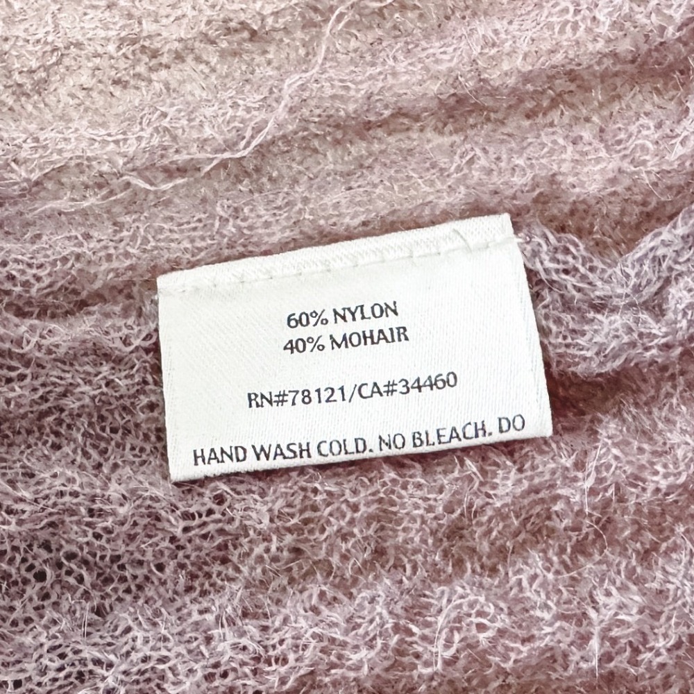 Eileen Fisher XL Mohair Blend Ribbed Longline Duster Cardigan Lavender Italian - Picture 7 of 8